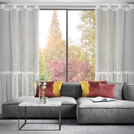 FIRANA GOTOWA ALISON 140 X 250 CM BIAŁY