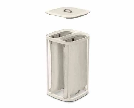 JJ-Kosz podwójny na pranie 60l. Tota, ecru