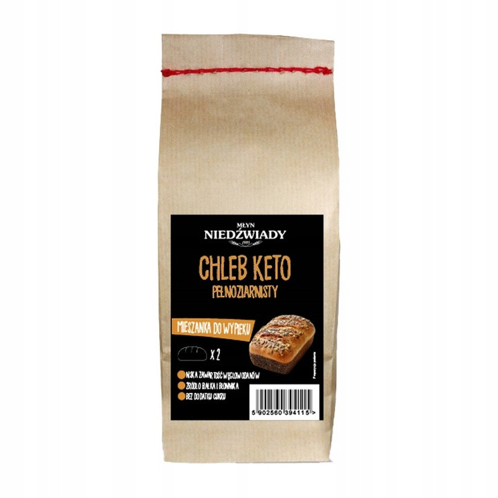 Młyn Niedźwiady Mieszanka piekarnicza: Chleb Keto 500g - Nabea.pl