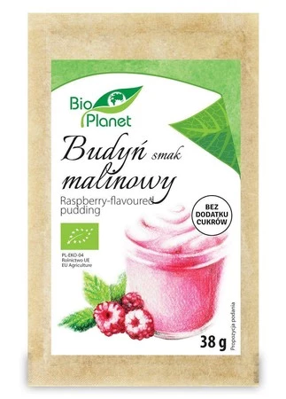 BUDYŃ O SMAKU MALINOWYM BIO 38 g - BIO PLANET