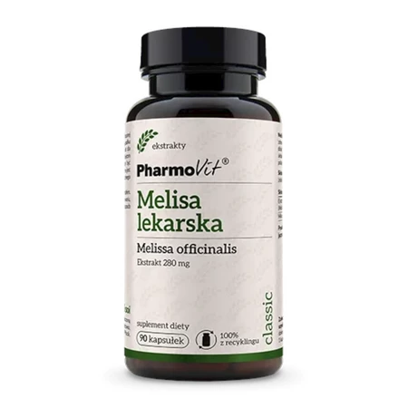 PHARMOVIT MELISA LEKARSKA EKSTRAKT (280 mg) BEZGLUTENOWA 90 KAPS.