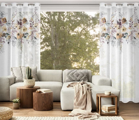 ZASŁONA GOTOWA D91 GRETA 140 X 250 CM BIAŁY