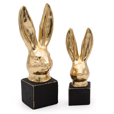 Ozdoba Wielkanocna, Figurka ceramiczna, kolor złoty, rozmiar 12 x 10 x 32 cm