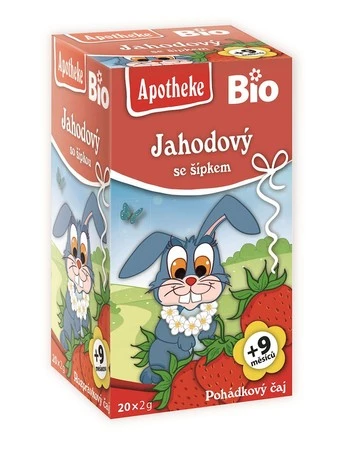 HERBATA DLA DZIECI - DZIKA RÓŻA, TRUSKAWKA PO 9 MIESIĄCU BIO (20 x 2 g) 40 g - APOTHEKE