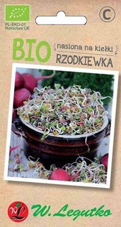 Legutko − Rzodkiewka, nasiona na kiełki BIO − 10 g