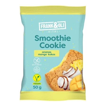 Smoothie Cookie - Ciastko owsiane z nadzieniem z kokosa, ananasa i mango 50 g