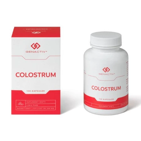 GENACTIV Colostrum kapsułki 200mg, 120 kaps. - bioaktywny liofilizat 2h
