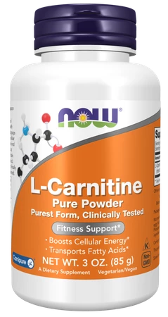 NOW FOODS L-Carnitine - L-Karnityna w proszku (85 g)