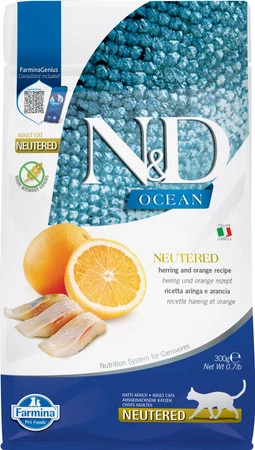 FARMINA ND CAT OCEAN Herring Orange Adult Neutered 300g