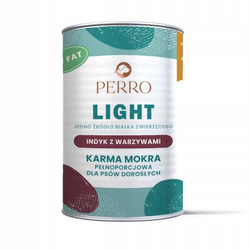 Perro LIGHT Karma mokra Indyk z warzywami – monobiałkowa formuła   - Karma mokra dla psa - 400 g
