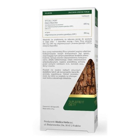 Medica Herbs Kora Sosny 40 kaps.