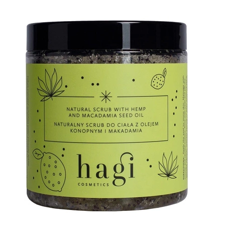 Hagi − Naturalny scrub do ciała z olejem konopnym i makadamia − 280 g  
