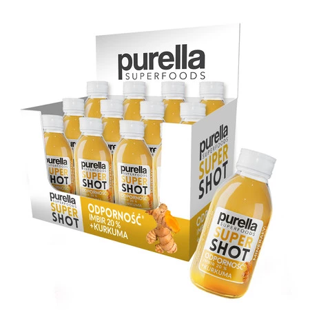 Purella Superfoods SuperShot Odporność shot imbir kurkuma 100 ml x 16 szt