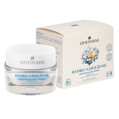 Orientana Hydro Nawilżenie Krem Regulujący Sebum Tremella  Niacynamid Pore out, 50ml