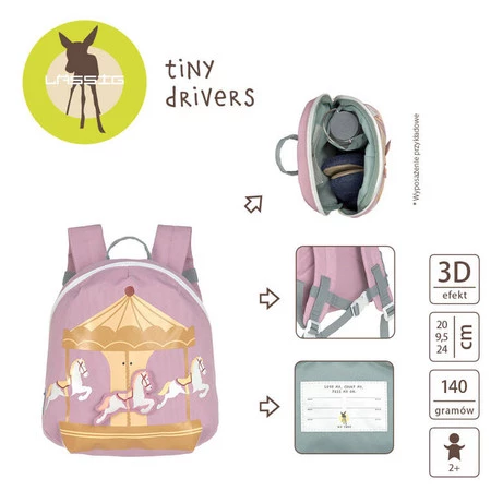 Lassig Plecak do przedszkola dla przedszkolaka Tiny Drivers Karuzela