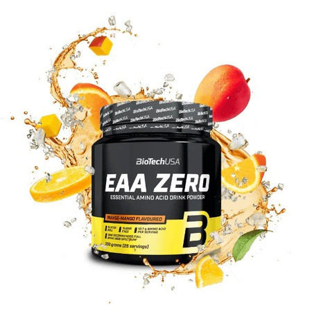 BioTech USA EAA ZERO Aminokwasy 350 g smak pomarańcza - mango