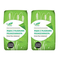Zestaw: 2x BIO PLANET Mąka z płaskurki pełnoziarnista BIO 500