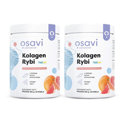 Zestaw 2x Osavi Kolagen Rybi z Dzikiego Dorsza 360 g, smak grejpfrut 
