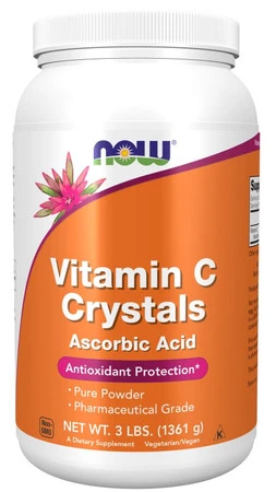 Now Foods Witamina C (Crystals) Kwas Askorbinowy Puder proszek 1361 g