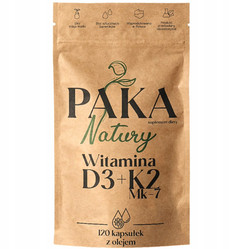 Paka Natury Witamina D3 + K2mk7 120 kaps. z olejem