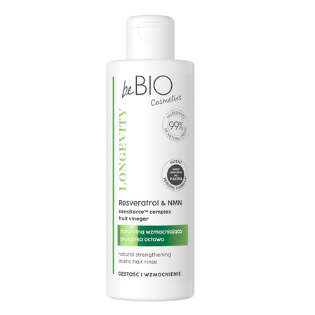 beBIO Longevity naturalna wzmacniająca płukanka octowa Gęstość i Wzmocnienie 200ml