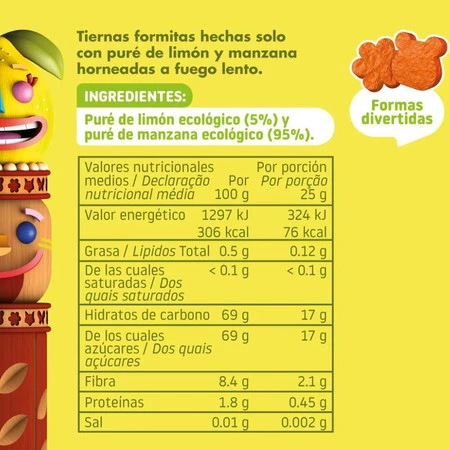 Smileat, BIO Sminolas, Owocowa przekąska Jabłko i Cytryna, 25g