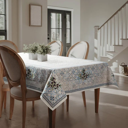 Obrus gobelinowy szerokość: 140 cm, długość: 180 cm, kolor: naturalny