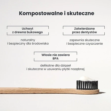 Georganics, Szczoteczka do zębów z drewna bukowego, SOFT