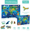 Mudpuppy Puzzle edukacyjne Zagrożone gatunki z elementami w kształcie zwierząt 80 elementów 5+