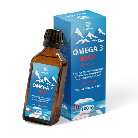 Myvita Omega 3 MAX kwasy tłuszczowe EPA i DHA 100 ml