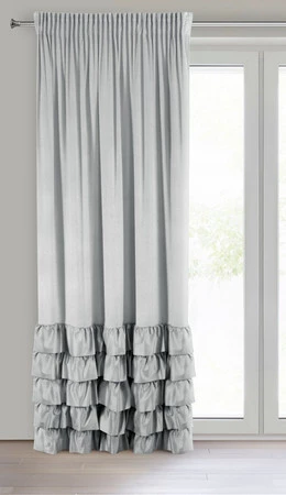 ZASŁONA GOTOWA DANI NA TAŚMIE 140 X 250 CM SREBRNY