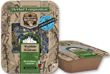 KORONA NATURY Paśnik ziołowy Bławatek dla Świnki Morskiej 70g