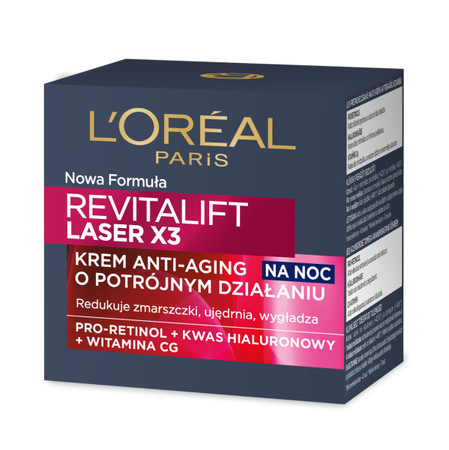 Revitalift Laser X3 krem-maska Anti-Age terapia regenerująca na noc 50ml