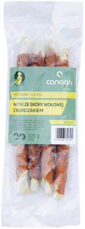 CANAGRI PET Patyk ze skóry wołowej z Kurczakiem 320g
