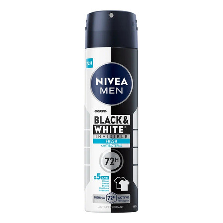 Men Black&White Invisible Fresh antyperspirant spray 150ml