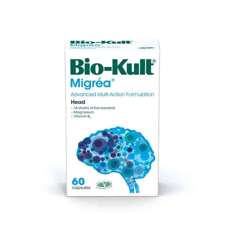 Bio-Kult − Migrea, magnez + witamina B6 + 14 szczepów bakterii − 60 kaps.