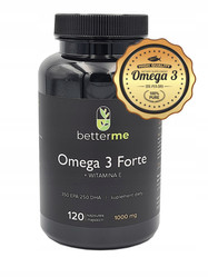BETTERME Omega 3 Forte + Witamina E suplement diety 120 kaps.