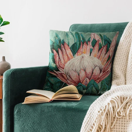 POSZEWKA GOBELIN 09 45 X 45 CM MIĘTOWY