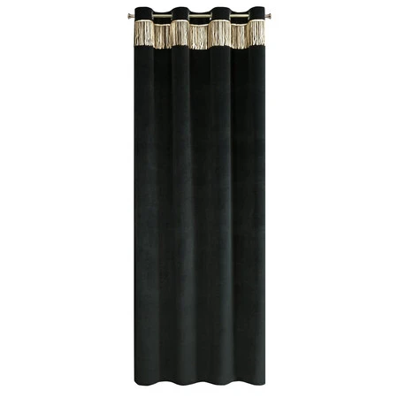 ZASŁONA GOTOWA JASPER 140 X 250 CM CZARNY