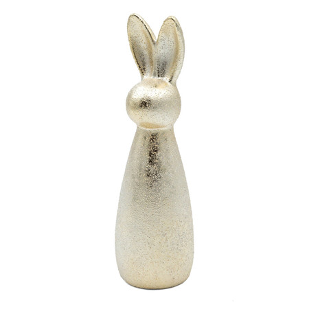 Ozdoba Wielkanocna, Figurka ceramiczna, kolor szampański, rozmiar 9 x 28 x 9 cm