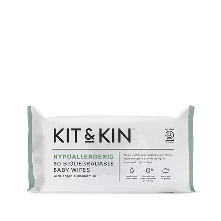 Kit & Kin, Chusteczki nawilżane dla dzieci, 60 szt.