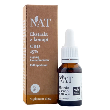 NAT Olejek - ekstrakt z konopi 15% CBD 15ml