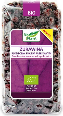 ŻURAWINA Z SOKIEM JABŁKOWYM BIO 400 g BIO PLANET