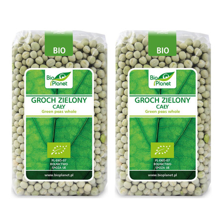 Zestaw: 2x BIO PLANET GROCH ZIELONY CAŁY BIO 500 g