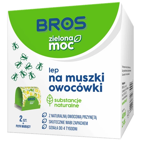 BROS - Zielona Moc lep na muszki owocówki 2szt.
