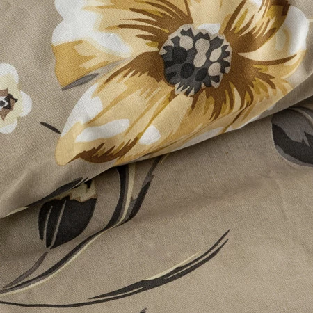 Komplet pościeli bawełnianej Emy, 220 x 200 cm, Ciemnobeżowy