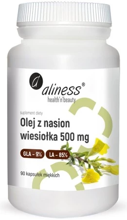 Aliness Olej z nasion wiesiołka 9%/85%  500 mg x 90 caps