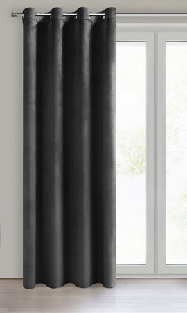 ZASŁONA GOTOWA MELANIE 140 X 250 CM CZARNY