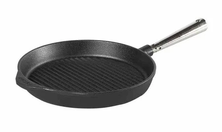 SKEPP - Patelnia grillowa okragła 25cm, stalowa r.