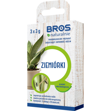 BROS NATURALNIE mikrobiologiczny preparat zwiększający odporność roślin (ziemiórki) 9g